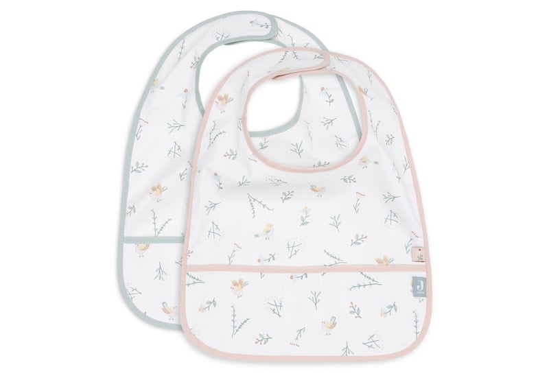 Jollein Bib Waterproof Lovely Birds (2pack) - Image 1
